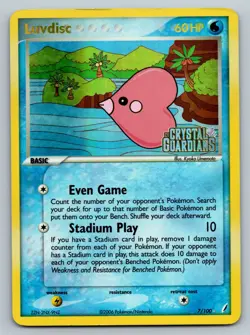 Pokemon TCG Luvdisc EX Crystal Guardians Holo Card 7/100 HP - Image 1