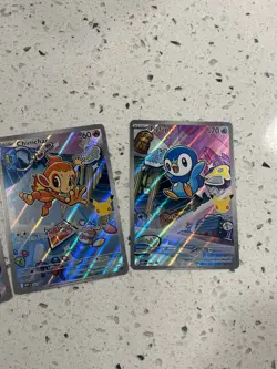 Pokemon First Partner IR Promo Card Lot Of 3 Chimchar Turtwig Piplup Mint ! - Image 3