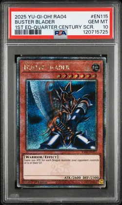 Yugioh PSA 10 2025 Buster Blader RA04-EN115 QCR 1st Edition *5725 - Image 1