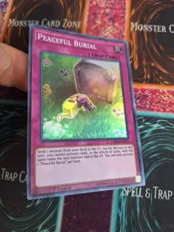 Yugioh Peaceful Burial CHIM-EN077 Super Rare 1st Edition Near Mint - Image 2