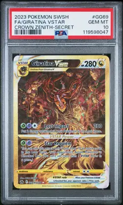 PSA 10 Giratina VSTAR GG69/GG70 Crown Zenith Secret Rare Alt Art POKEMON TCG - Image 1