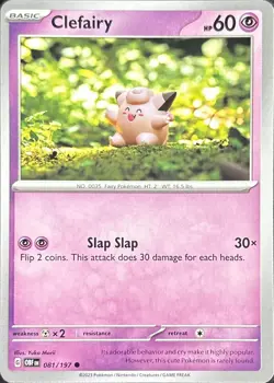 Clefairy 081/197 Yuka Morii Obsidian Flames Pokemon Near Mint - Image 1