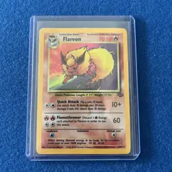 Pokemon TCG Flareon Jungle 3/64 Holo Unlimited Holo Rare - Image 1
