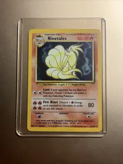 Pokemon TCG Ninetales 12/102 Black Flame Base Set Holo Rare WoTC - Image 1