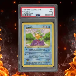 1999 Pokemon Game SQUIRTLE 63/102 1st Edition PSA 9 - Image 1