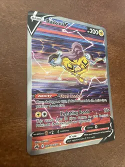 Pokemon Raikou V GG41/GG70 Crown Zenith Galarian Gallery Ultra Rare Holo 200 HP - Image 2