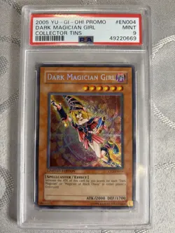 2005 YU-GI-OH! PROMO COLLECTOR TINS #EN004 DARK MAGICIAN GIRL PSA 9 - Image 1