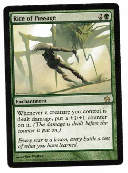 Magic the Gathering MTG Card: Rite of Passage 91/165 Fifth Dawn Rare! GD - Image 1