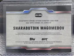 2025 Topps Chrome UFC Sapphire - SHARABUTDIN MAGOMEDOV Veteran Autos Black /10 - Image 2
