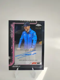 2025 Topps Chrome Sapphire F1 Pierre Gasly Autograph /10 #CAC-GAS Card - Image 1