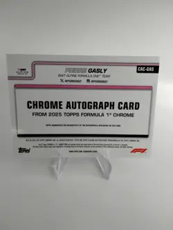 2025 Topps Chrome Sapphire F1 Pierre Gasly Autograph /10 #CAC-GAS Card - Image 2