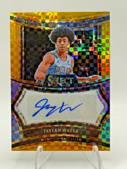 2024-25 Panini Select Jaylen Wells Rookie Signatures Auto GOLD /10 - Image 1