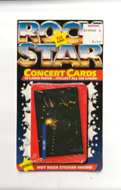 1984 Concert Cards Angus Young AC/DC Rock Star On Top 10 Cards Pack 1st Series - Image 1