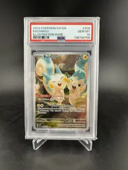 SV01 Scarlet & Violet Pachirisu 208/198 Illustration Rare Holo PSA 10 2023 - Image 1