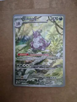 Pokemon Nidoking TCG Holo Illustration Rare Card 174/165 Scarlet & Violet-151 - Image 1