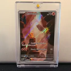 Pokemon Charmander 168/165 Illustration Rare Holo Scarlet & Violet 151 Card - Image 1