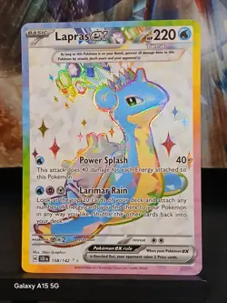 Lapras EX 158/142 SV07: Stellar Crown Pokemon Card - Image 2