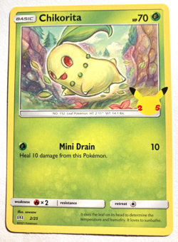 Pokemon Chikorita + FREE extra Rare card! - Image 1