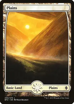 Lot of 20x Plains #250 - BFZ Battle For Zendikar - MTG Magic FULL ART Land NM - Image 1