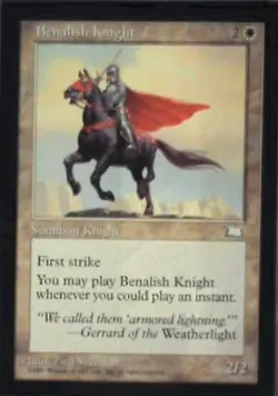 Benalish Knight - Weatherlight: #9, Magic: The Gathering Lp R112 - Image 1