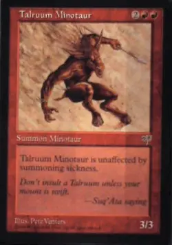 Talruum Minotaur - Mirage: #196, Magic: The Gathering Nm R106 - Image 1