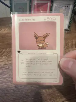Pokederp 1st Edition Cayootie Eevee 12/25 Second Print Custom Derpy Card - Image 2