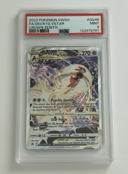 Deoxys VMAX GG45/GG70 Crown Zenith: Galarian Gallery Holo Full Art Psa9 - Image 1