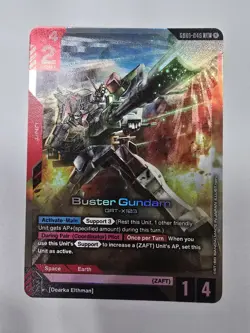 Buster Gundam - Newtype Rising #GD01-046 LR - NM Holo Foil Gundam Card Game - Image 1