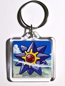 Misty & Starmie Double-Sided Kanto Charm - Acrylic Pokemon Keychain - Image 2