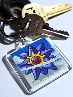 Misty & Starmie Double-Sided Kanto Charm - Acrylic Pokemon Keychain - Image 3