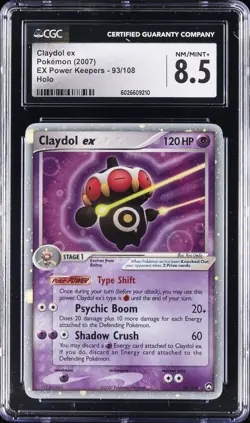 2007 POKEMON EX POWER KEEPERS - HOLO #93/108 CLAYDOL EX CGC 8.5 - Image 1
