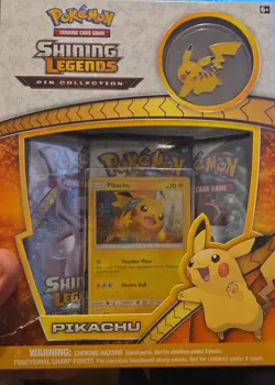 Pokemon TCG Shining Legends Pikachu Pin Collection Box | FACTORY-SEALED NEW - Image 2