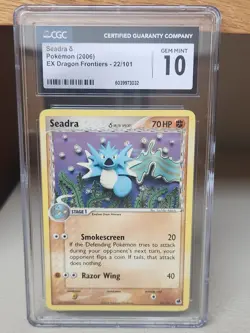 Pokemon Seadra EX Dragon Frontiers 22/101 Gem Mint 10 Card (ADACHI ART) - Image 1