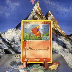 Torchic - 65/100 Pokemon Crystal Guardians - Reverse Holo / Stamped Damaged - Image 1