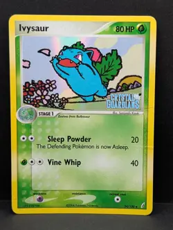 Ivysaur 34/100 Crystal Guardians Reverse Holo Rare Pokemon TCG Nintendo MP - Image 1