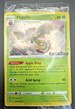 Flapple 022/192 GameStop Exclusive Stamped Promo Pokemon Card (SEALED) Holo Rare - Image 1