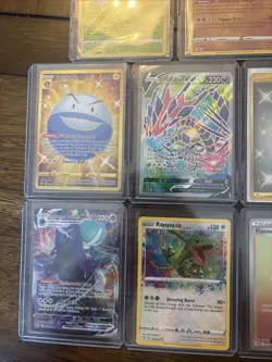 Pokemon Card Lot TCG Vmax Rainbow Rayquaza Gold Rare Holo Foil Full Art Wow - Image 2