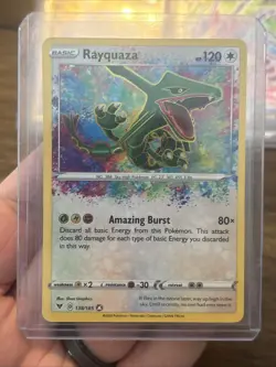 Pokemon Card Lot TCG Vmax Rainbow Rayquaza Gold Rare Holo Foil Full Art Wow - Image 5