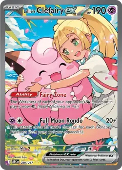 Pokemon TCG Lillie's Clefairy ex Ascended Heroes 280/274 Holo Illustration Rare - Image 1