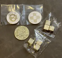 Pokemon Coin Set Gold Metal Never Played - Image 1