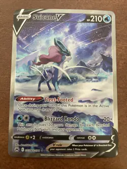 Pokemon Suicune V GG38/GG70 Crown Zenith: Galarian Gallery NM - Image 1