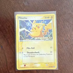 Pokemon Pikachu EX Emerald holo 60/106 50 HP 2005 English - Image 1