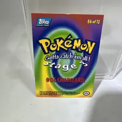 Topps Charizard Stage 3 E6 of 12 #06 Pokemon Card Vintage 1998 Non-Holo #ML - Image 2