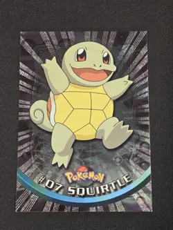 Pokemon Squirtle #07 Topps TV Animation Edition Holo Black Logo VLP - Image 1
