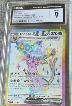 Pokemon TCG Espeon ex Black Star Promo Holo CGC 9 SVP EN 175 Figure Collection - Image 3