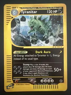 Tyranitar Expedition Base Set Reverse Holo Rare Pokemon 66/165 - Image 1