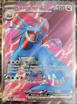 Pokemon 2025 Journey Together Salamence Ex 177 NM or better - Image 1