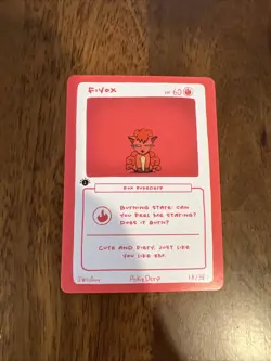 Fiyox (Vulpix) 18/38 - 1st Edition Pokederp Second Print Fan Art - Pokemon - Image 1