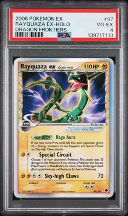 Pokemon Rayquaza ex Delta Species EX Holo Dragon Frontiers 97/101 PSA 4 - Image 1
