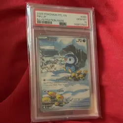 Pokemon Piplup 098/094 Phantasmal Flames Illustration Rare Holo PSA 10 - Image 1